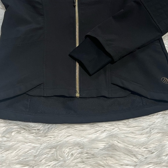 Rare Style MPG Active Black Collared V-Neck Zip Up Workout Jacket Pockets - Picture 9 of 16